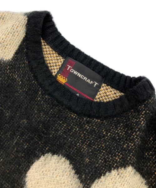TOWN CRAFT（タウンクラフト）TOWN CRAFT (タウンクラフト) フラワーニット ブラック サイズ:XSの古着・服飾アイテム