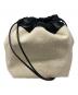 JIL SANDER (ジルサンダー) ドローストリングバッグ ブラック×アイボリー：22000円