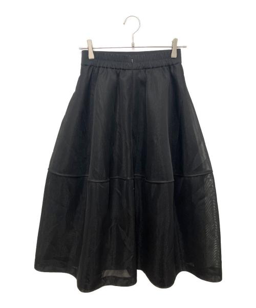 Lig.（リグドット）Lig. (リグドット) sheer volume skirt ブラック サイズ:Mの古着・服飾アイテム