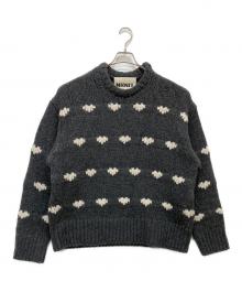 NKNIT（ンニット）の古着「Heart Pattern KNIT」｜グレー