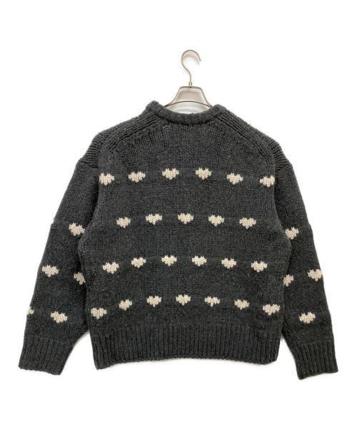 NKNIT（ンニット）NKNIT (ンニット) Heart Pattern KNIT グレー サイズ:SIZE 0の古着・服飾アイテム