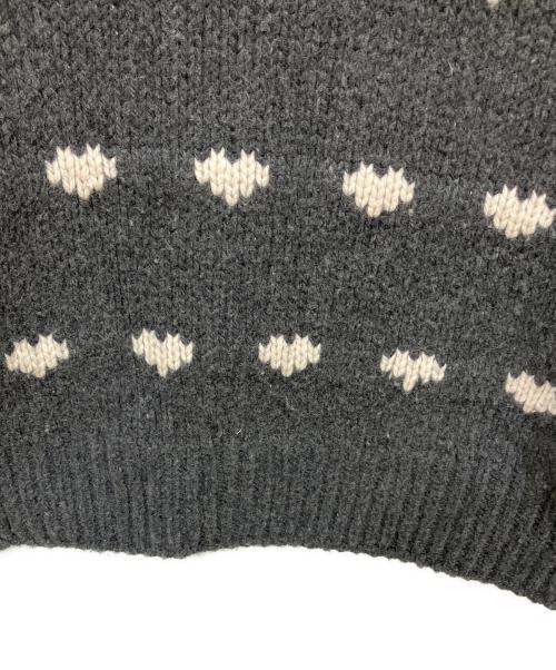 NKNIT（ンニット）NKNIT (ンニット) Heart Pattern KNIT グレー サイズ:SIZE 0の古着・服飾アイテム