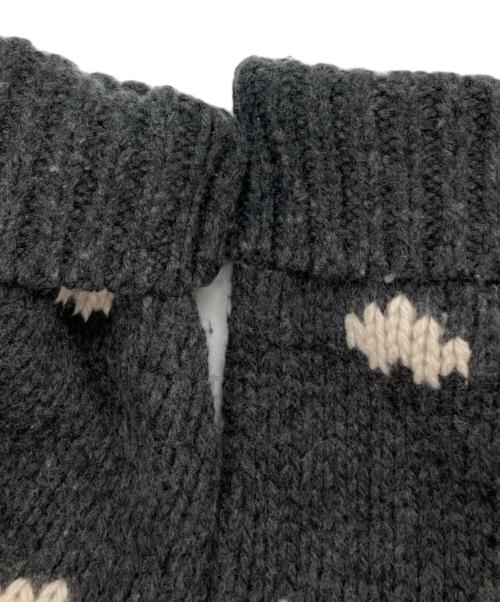 NKNIT（ンニット）NKNIT (ンニット) Heart Pattern KNIT グレー サイズ:SIZE 0の古着・服飾アイテム