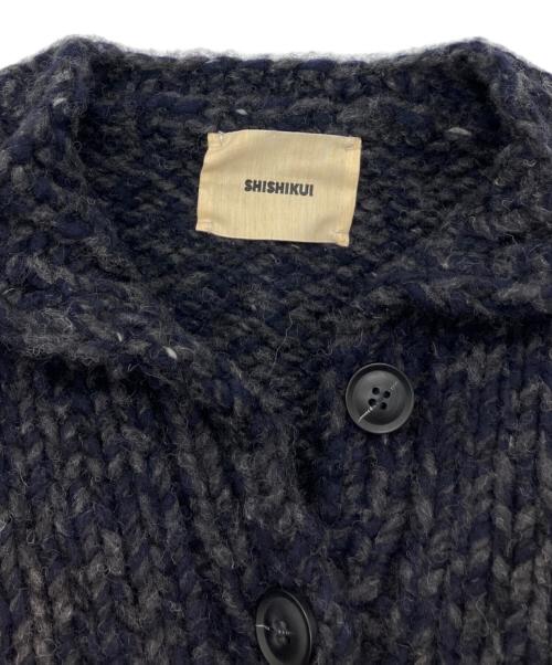 SHISHIKUI（シシクイ）SHISHIKUI (シシクイ) Mix cardigan ネイビー サイズ:Fの古着・服飾アイテム