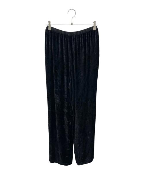 ne quittez pas（ヌキテパ）ne quittez pas (ヌキテパ) Crushed Velvet Pearl Beads Pants ブラック サイズ:Mの古着・服飾アイテム