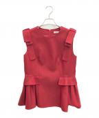 THETOEザ トゥー）の古着「Korinthos Sleeveless Peplum」｜レッド