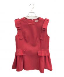 THETOE（ザ トゥー）の古着「Korinthos Sleeveless Peplum」｜レッド