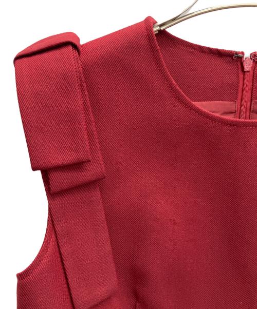 THETOE（ザ トゥー）THETOE (ザ トゥー) Korinthos Sleeveless Peplum レッド サイズ:L 未使用品の古着・服飾アイテム
