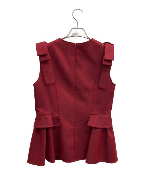 THETOE（ザ トゥー）THETOE (ザ トゥー) Korinthos Sleeveless Peplum レッド サイズ:L 未使用品の古着・服飾アイテム