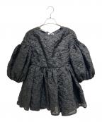 CECILIE BAHNSENセシリーバンセン）の古着「Jerry Drop Shoulder Top/ジェリー ドロップショルダートップ」｜ブラック