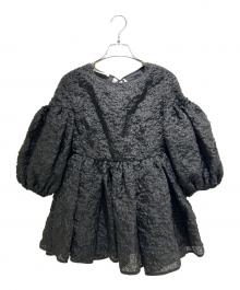 CECILIE BAHNSEN（セシリーバンセン）の古着「Jerry Drop Shoulder Top/ジェリー ドロップショルダートップ」｜ブラック
