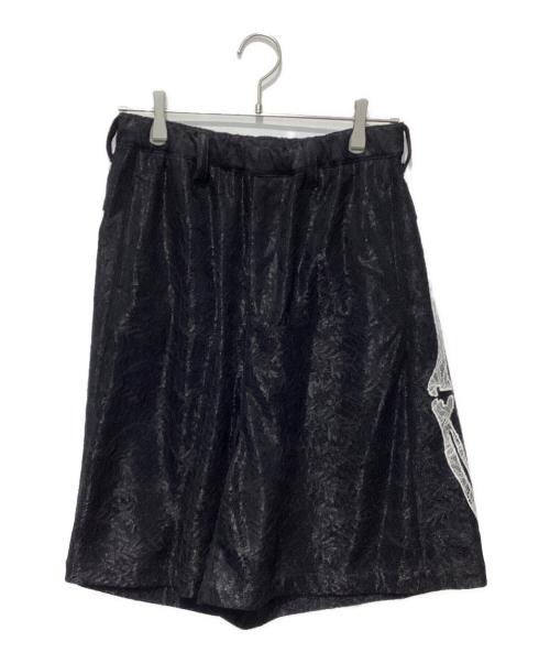 ANREALAGE HOMME（アンリアレイジオム）ANREALAGE HOMME (アンリアレイジオム) SKULL SHORTS ブラック×ホワイト サイズ:46の古着・服飾アイテム