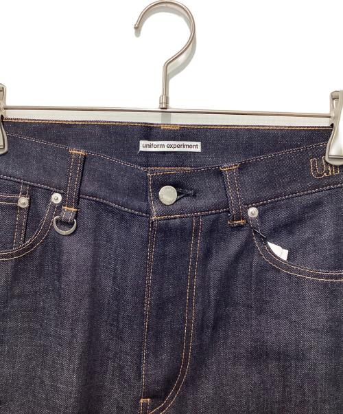 uniform experiment（ユニフォームエクスペリメント）uniform experiment (ユニフォームエクスペリメント) RIGID STRETCH DENIM TAPERED PANTS インディゴ サイズ:3 未使用品の古着・服飾アイテム