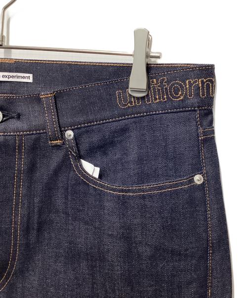 uniform experiment（ユニフォームエクスペリメント）uniform experiment (ユニフォームエクスペリメント) RIGID STRETCH DENIM TAPERED PANTS インディゴ サイズ:3 未使用品の古着・服飾アイテム