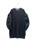 MaxMaraマックスマーラ）の古着「ピュア ウール バルーンスリーブ ドレス」｜ブラック