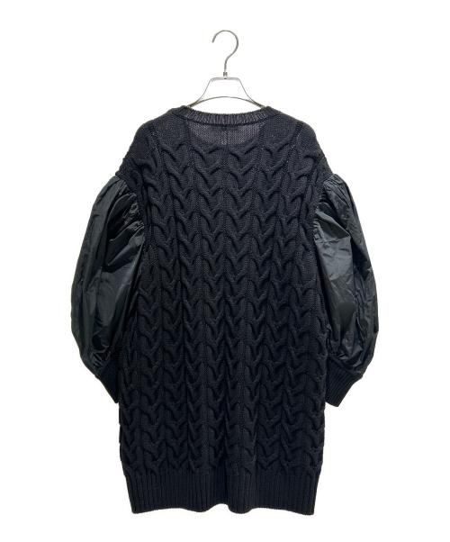 MaxMara（マックスマーラ）MaxMara (マックスマーラ) ピュア ウール バルーンスリーブ ドレス ブラック サイズ:Mの古着・服飾アイテム