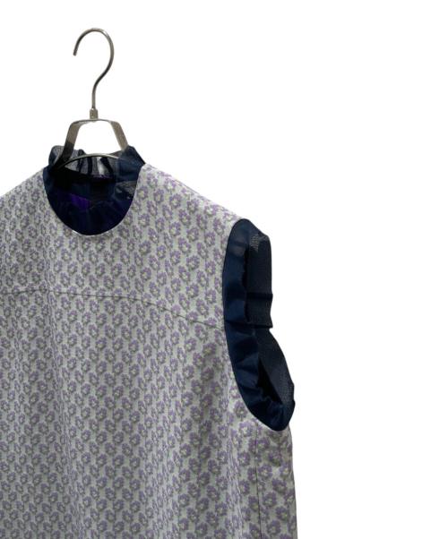 BLAMINK（ブラミンク）BLAMINK (ブラミンク) RESORT フラワージャガードノースリーブワンピース ライラック サイズ:38の古着・服飾アイテム