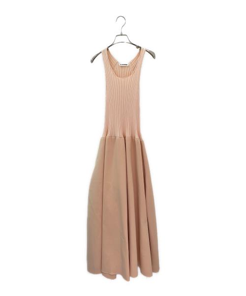 JIL SANDER（ジルサンダー）JIL SANDER (ジルサンダー) SUPERFINE VISCOSE RIB KNIT ピーチオパール サイズ:38の古着・服飾アイテム