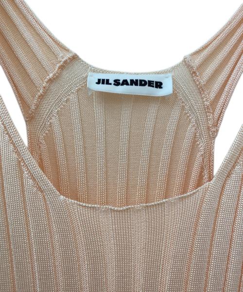 JIL SANDER（ジルサンダー）JIL SANDER (ジルサンダー) SUPERFINE VISCOSE RIB KNIT ピーチオパール サイズ:38の古着・服飾アイテム
