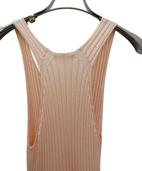 JIL SANDER（ジルサンダー）JIL SANDER (ジルサンダー) SUPERFINE VISCOSE RIB KNIT ピーチオパール サイズ:38の古着・服飾アイテム