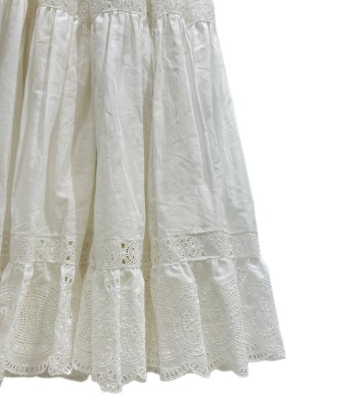 CELINE（セリーヌ）CELINE (セリーヌ) Embroidered Folk Dress in Cotton Muslin 