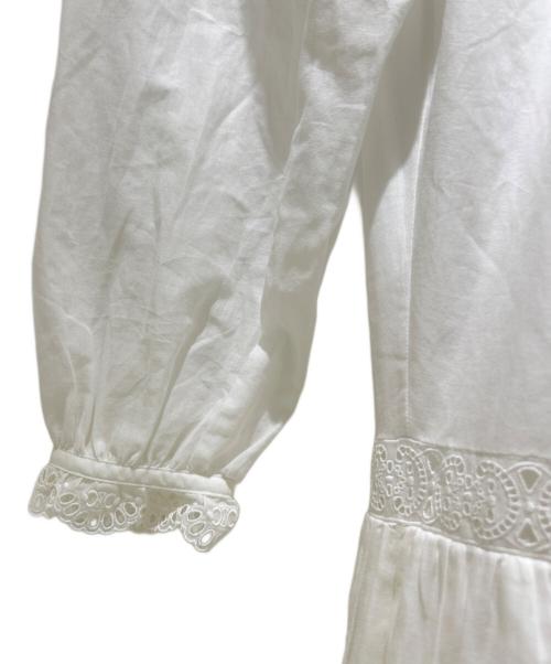 CELINE（セリーヌ）CELINE (セリーヌ) Embroidered Folk Dress in Cotton Muslin 