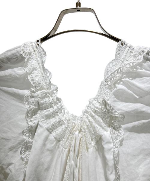 CELINE（セリーヌ）CELINE (セリーヌ) Embroidered Folk Dress in Cotton Muslin 