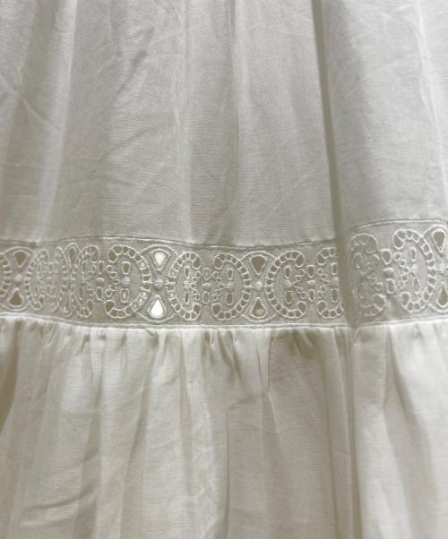 CELINE（セリーヌ）CELINE (セリーヌ) Embroidered Folk Dress in Cotton Muslin 