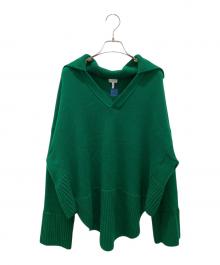 LOEWE（ロエベ）の古着「アナグラム刺繍Vネックポロセーター」｜グリーン