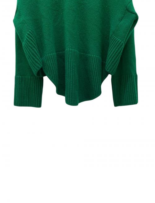 LOEWE（ロエベ）LOEWE (ロエベ) アナグラム刺繍Vネックポロセーター グリーン サイズ:ＸＳの古着・服飾アイテム