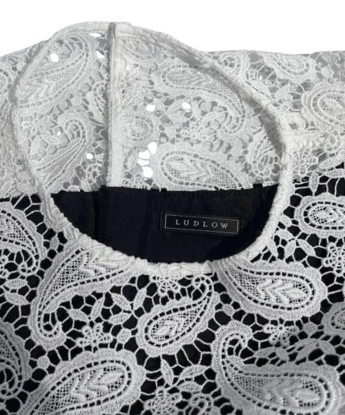 LUDLOW（ラドロー）LUDLOW (ラドロー) ベルベット コンビ ブラウス ブラック サイズ:Freeの古着・服飾アイテム