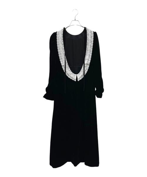 LUDLOW（ラドロー）LUDLOW (ラドロー) ベルベットワンピース ブラック サイズ:1の古着・服飾アイテム