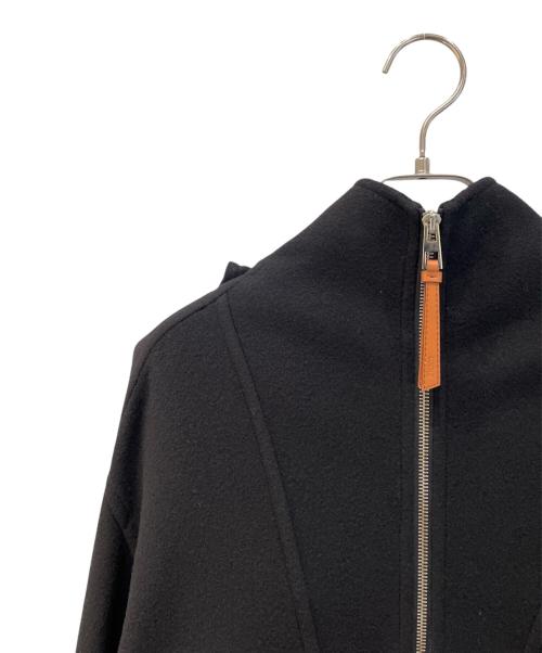 LOEWE（ロエベ）LOEWE (ロエベ) カシミヤ混ジップアップフード付きウールブルゾン ブラック サイズ:44の古着・服飾アイテム