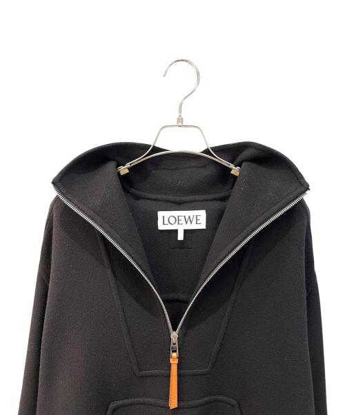 LOEWE（ロエベ）LOEWE (ロエベ) カシミヤ混ジップアップフード付きウールブルゾン ブラック サイズ:44の古着・服飾アイテム