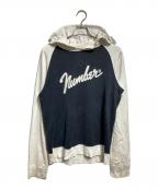 FENDER×NUMBER (N)INEフェンダー×ナンバーナイン）の古着「aw05 “the high streets” fender hoodie」｜ブラック
