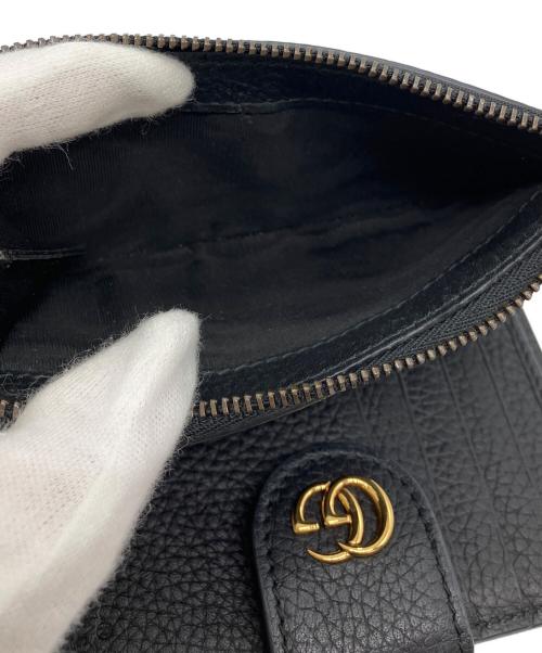 GUCCI（グッチ）GUCCI (グッチ) バンブー付き ダブルG ミディアム ウォレット ブラックの古着・服飾アイテム