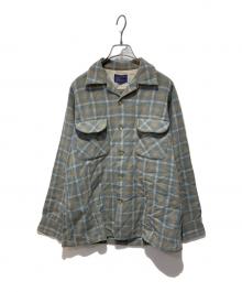 PENDLETON（ペンドルトン）の古着「70s Pendleton Wool Plaid Loop Shirt」｜ブルー