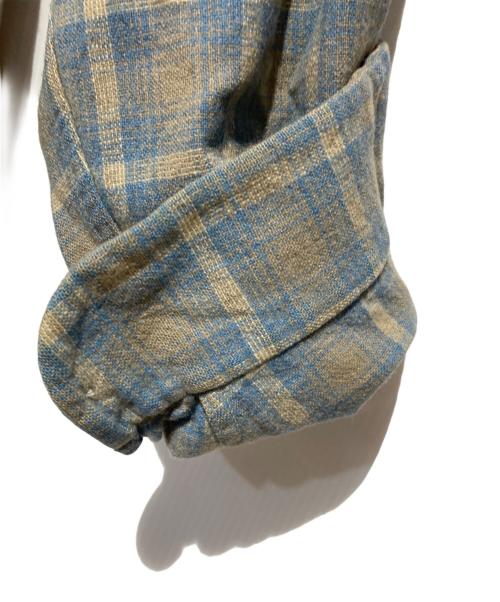 PENDLETON（ペンドルトン）PENDLETON (ペンドルトン) 70s Pendleton Wool Plaid Loop Shirt ブルー サイズ:Mの古着・服飾アイテム