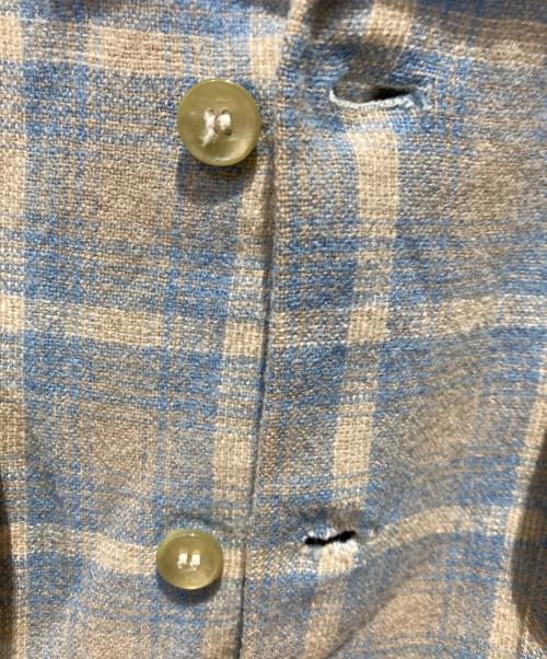 PENDLETON（ペンドルトン）PENDLETON (ペンドルトン) 70s Pendleton Wool Plaid Loop Shirt ブルー サイズ:Mの古着・服飾アイテム