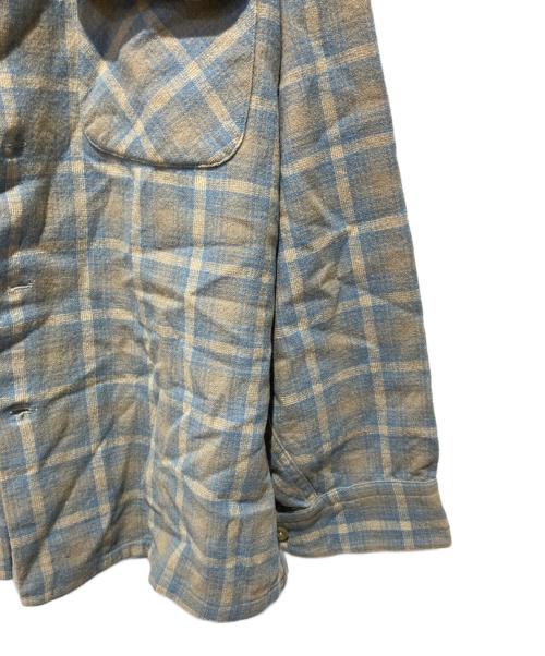 PENDLETON（ペンドルトン）PENDLETON (ペンドルトン) 70s Pendleton Wool Plaid Loop Shirt ブルー サイズ:Mの古着・服飾アイテム