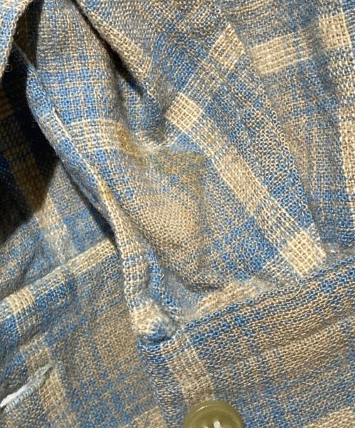 PENDLETON（ペンドルトン）PENDLETON (ペンドルトン) 70s Pendleton Wool Plaid Loop Shirt ブルー サイズ:Mの古着・服飾アイテム