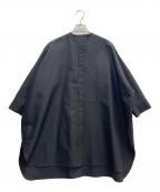 LOHENローヘン）の古着「ハイカウントダブルクロスボサムシャツ」｜ブラック