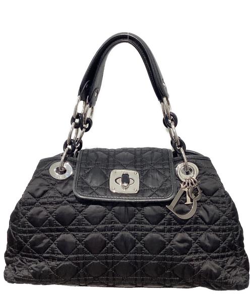 Christian Dior（クリスチャン ディオール）Christian Dior (クリスチャン ディオール) カナージュ キルティングハンドバッグ ブラックの古着・服飾アイテム