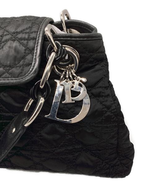 Christian Dior（クリスチャン ディオール）Christian Dior (クリスチャン ディオール) カナージュ キルティングハンドバッグ ブラックの古着・服飾アイテム