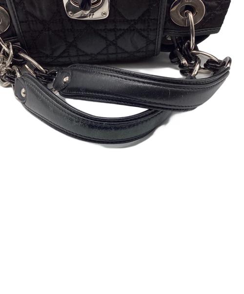 Christian Dior（クリスチャン ディオール）Christian Dior (クリスチャン ディオール) カナージュ キルティングハンドバッグ ブラックの古着・服飾アイテム