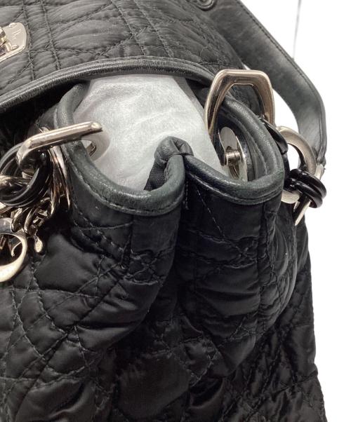 Christian Dior（クリスチャン ディオール）Christian Dior (クリスチャン ディオール) カナージュ キルティングハンドバッグ ブラックの古着・服飾アイテム