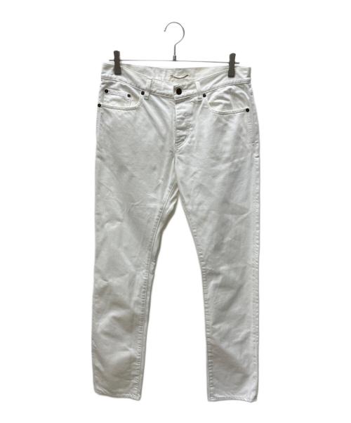 Saint Laurent Paris（サンローランパリ）Saint Laurent Paris (サンローランパリ) テーパードデニムパンツ ホワイト サイズ:SIZE 76cm (W30)の古着・服飾アイテム