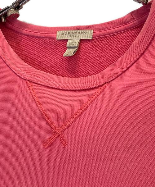 BURBERRY BRIT（バーバリーブリット）BURBERRY BRIT (バーバリーブリット) エクエストリアン・ナイト スウェット プルオーバー ピンク サイズ:Lの古着・服飾アイテム