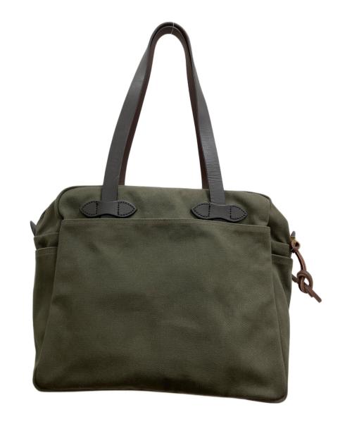 FILSON（フィルソン）FILSON (フィルソン) RUGGED TWILL TOTE BAG WITH ZIPPER カーキの古着・服飾アイテム