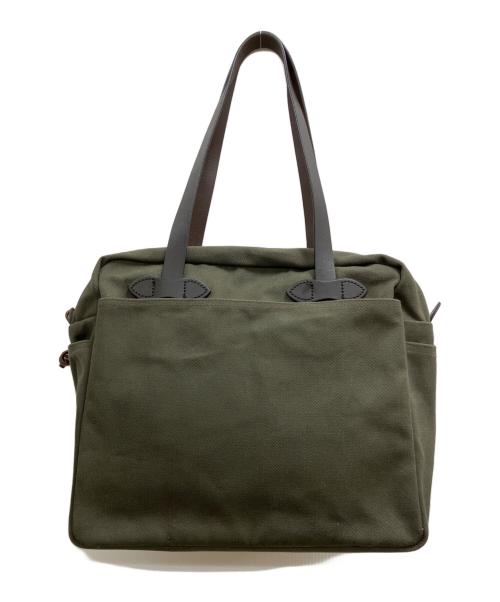 FILSON（フィルソン）FILSON (フィルソン) RUGGED TWILL TOTE BAG WITH ZIPPER カーキの古着・服飾アイテム